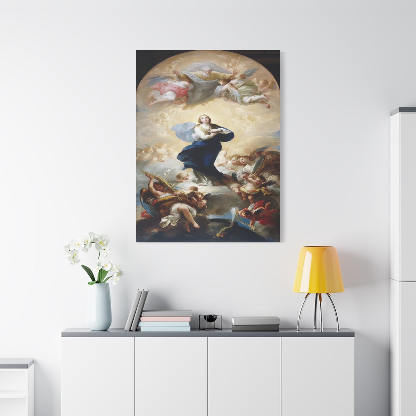 Ready To Hang - Mother Mary Immaculate Conception Catholic Canvas Wall Art