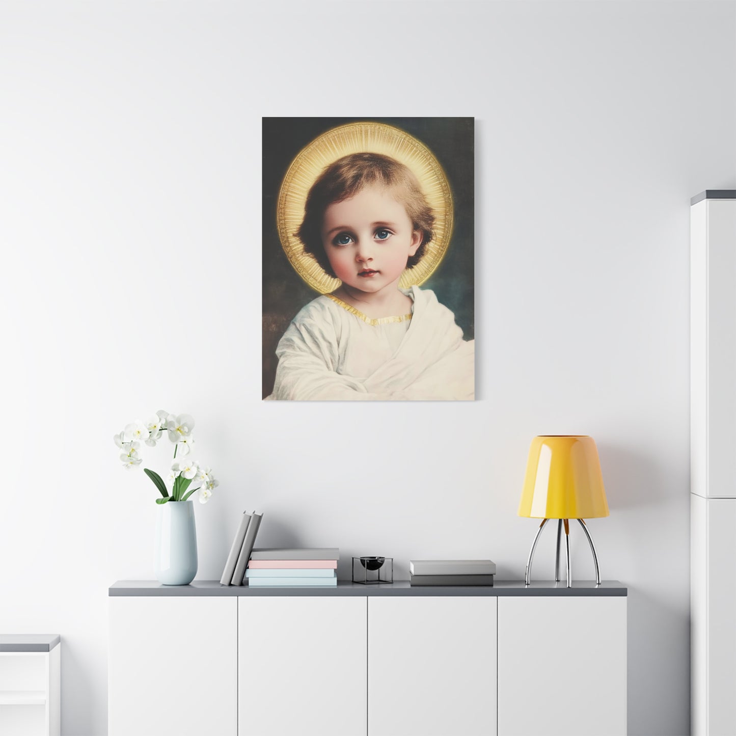 Jesus Child Catholic Canvas Wall Art, Christian Decor