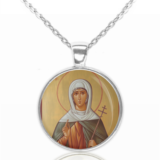 St. Ypomoni Necklace Catholic Saint Pendant Medal image 0