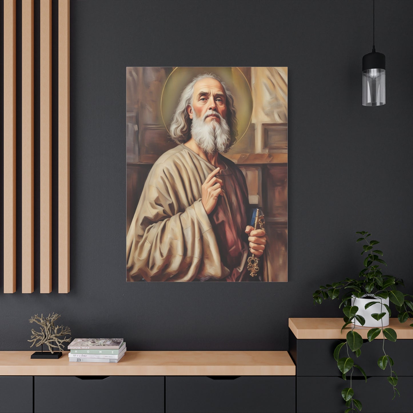 Ready to Hang - St. Peter the Apostle Catholic Canvas Wall Art, Christian Decor