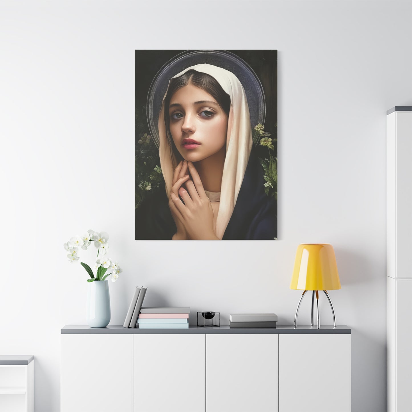 St. Elizabeth of Hungary Catholic Canvas Wall Art, Christian Decor