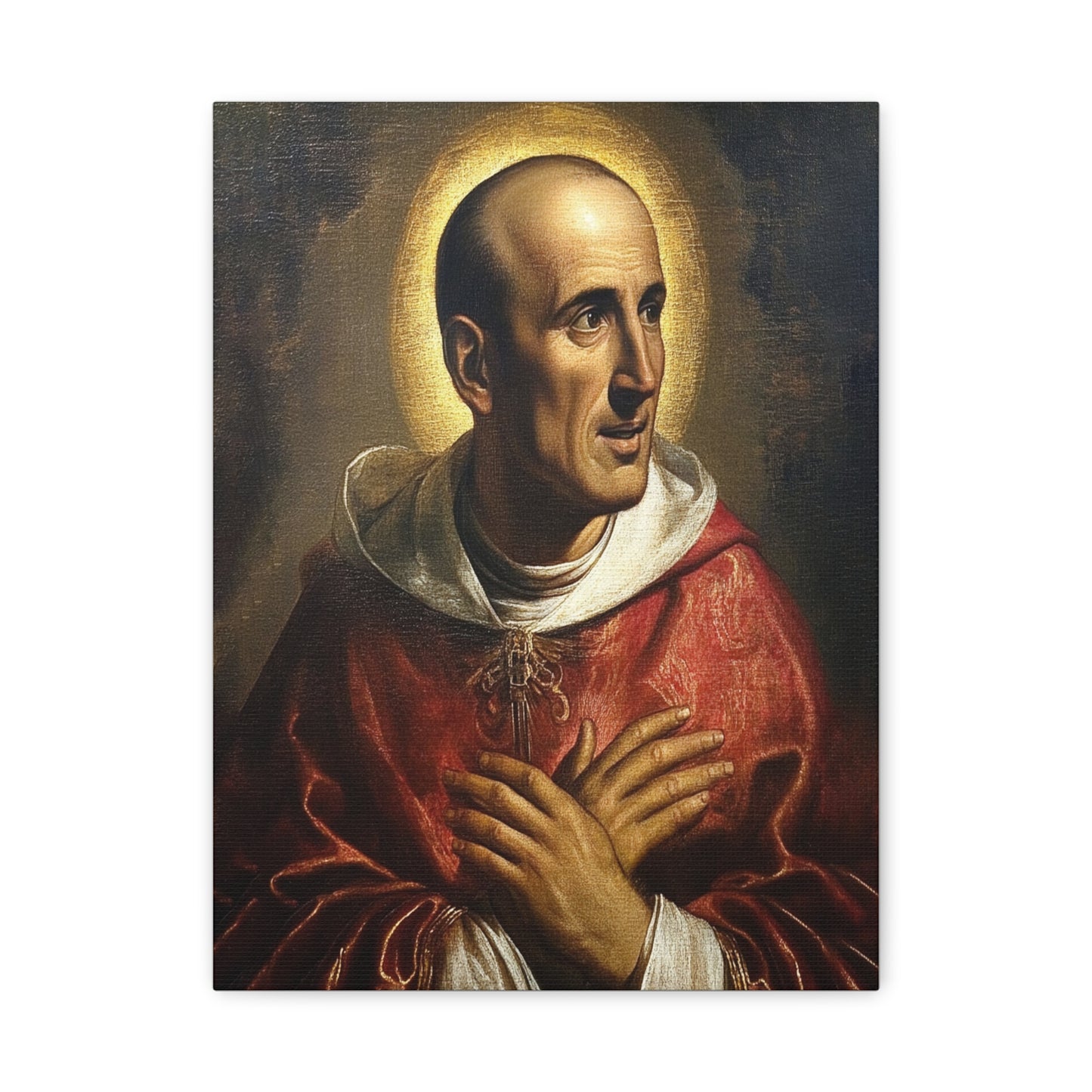Charles Borromeo Canvas Print, Catholic Decor Wall, Gift Religious Christian