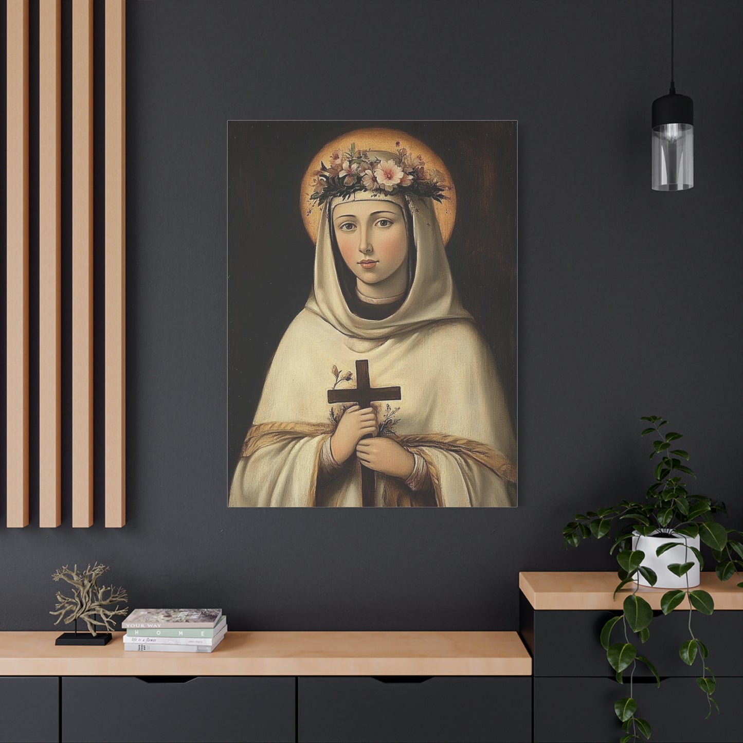 Ready To Hang - St. Rose of Lima Catholic Canvas Wall Art, Christian Decor