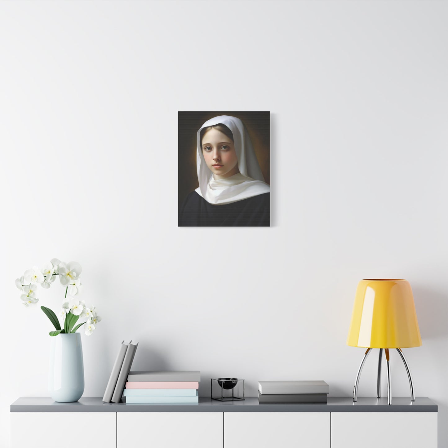 Ships from USA - St Angela Meric Catholic Canvas Wall Art, Christian Decor