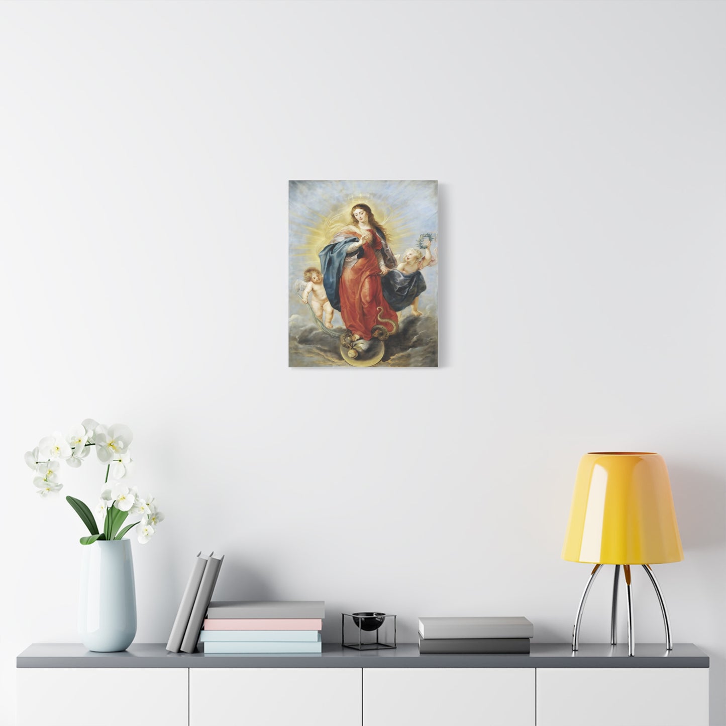 Ready To Hang - Mother Mary Immaculate Conception Catholic Canvas Wall Art, Christian Decor Our Lady