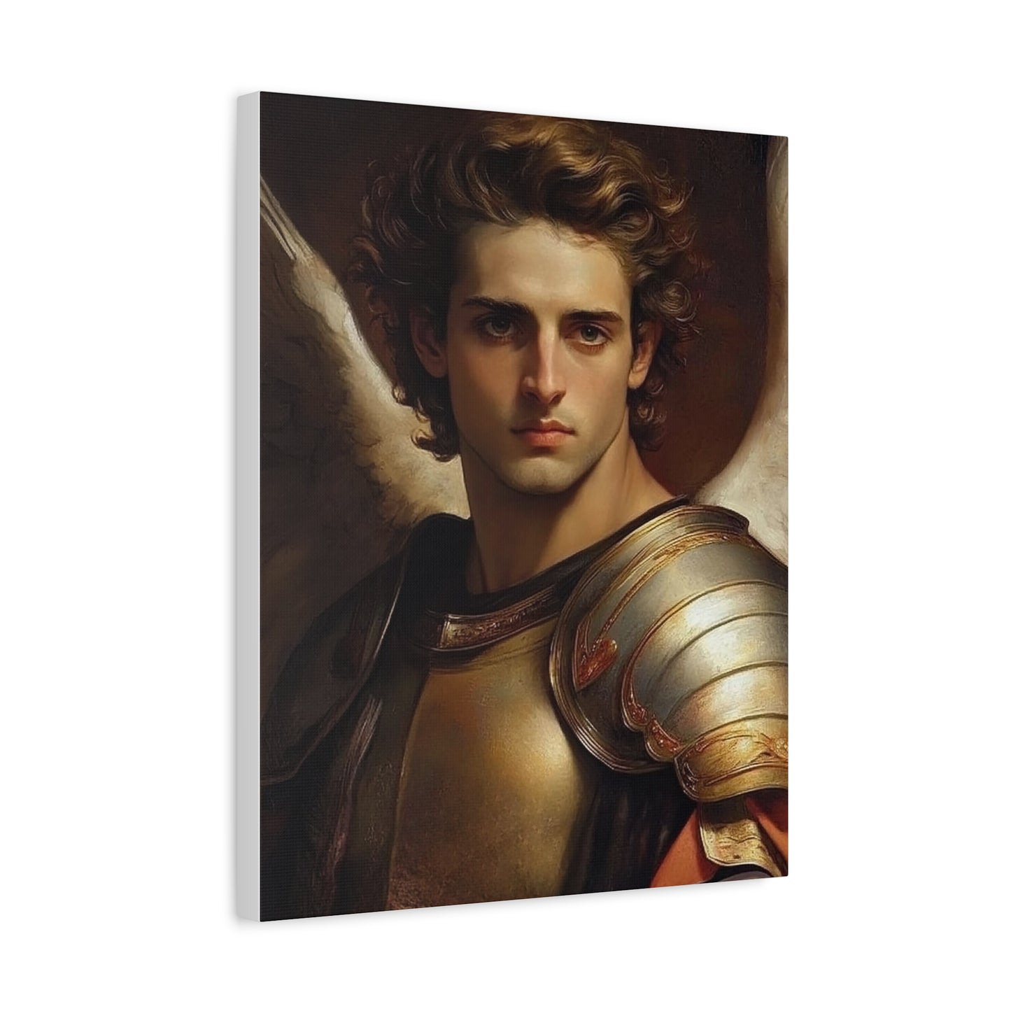 Michael the Archangel Catholic Canvas Wall Art, Christian Decor