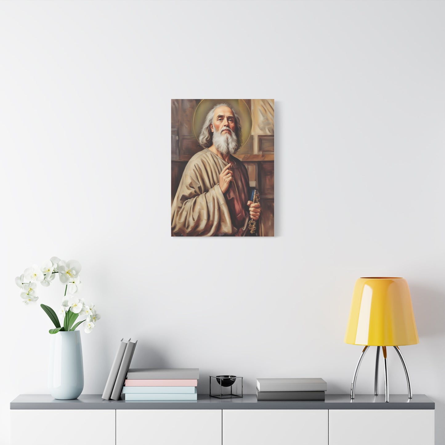 Ready to Hang - St. Peter the Apostle Catholic Canvas Wall Art, Christian Decor