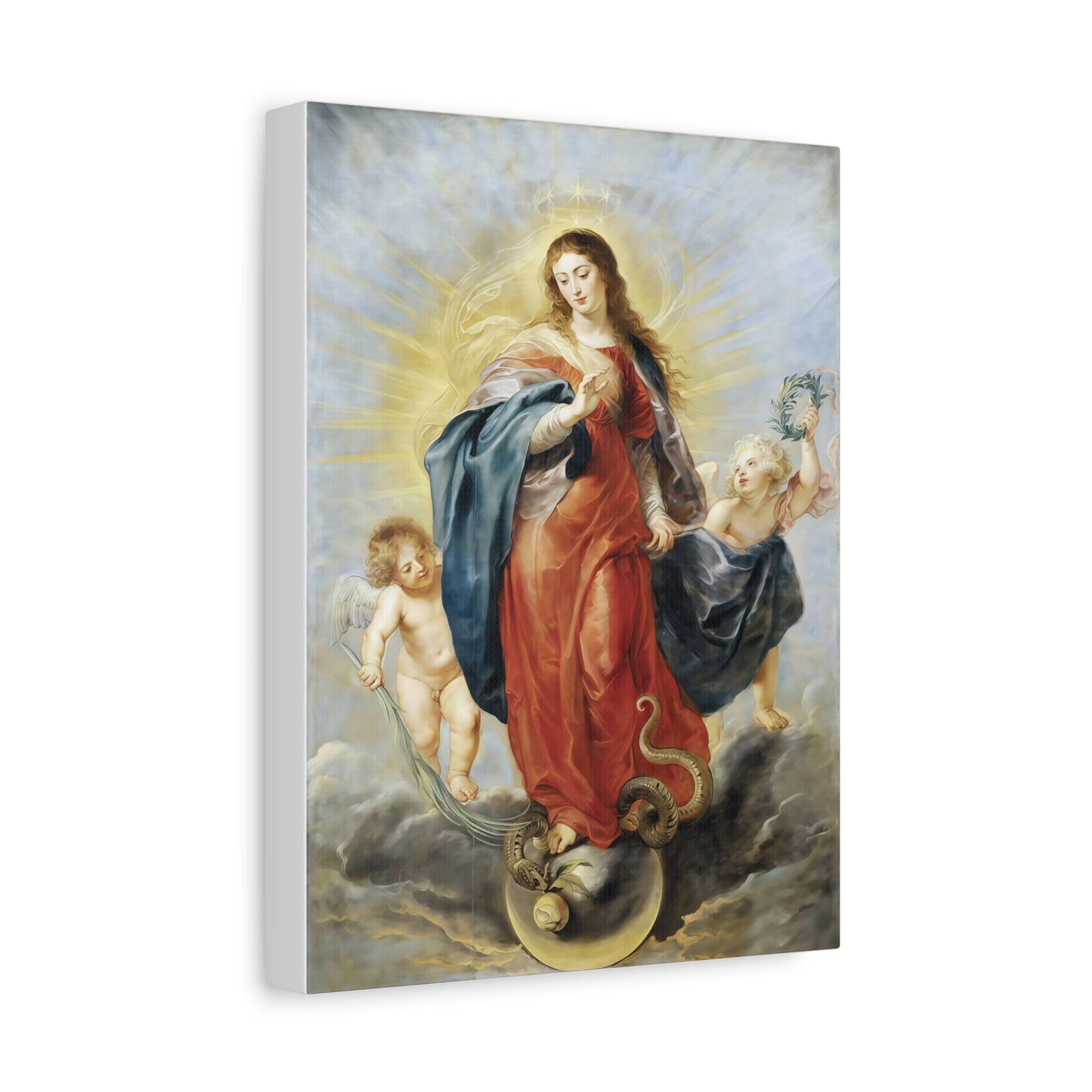 Ready To Hang - Mother Mary Immaculate Conception Catholic Canvas Wall Art, Christian Decor Our Lady