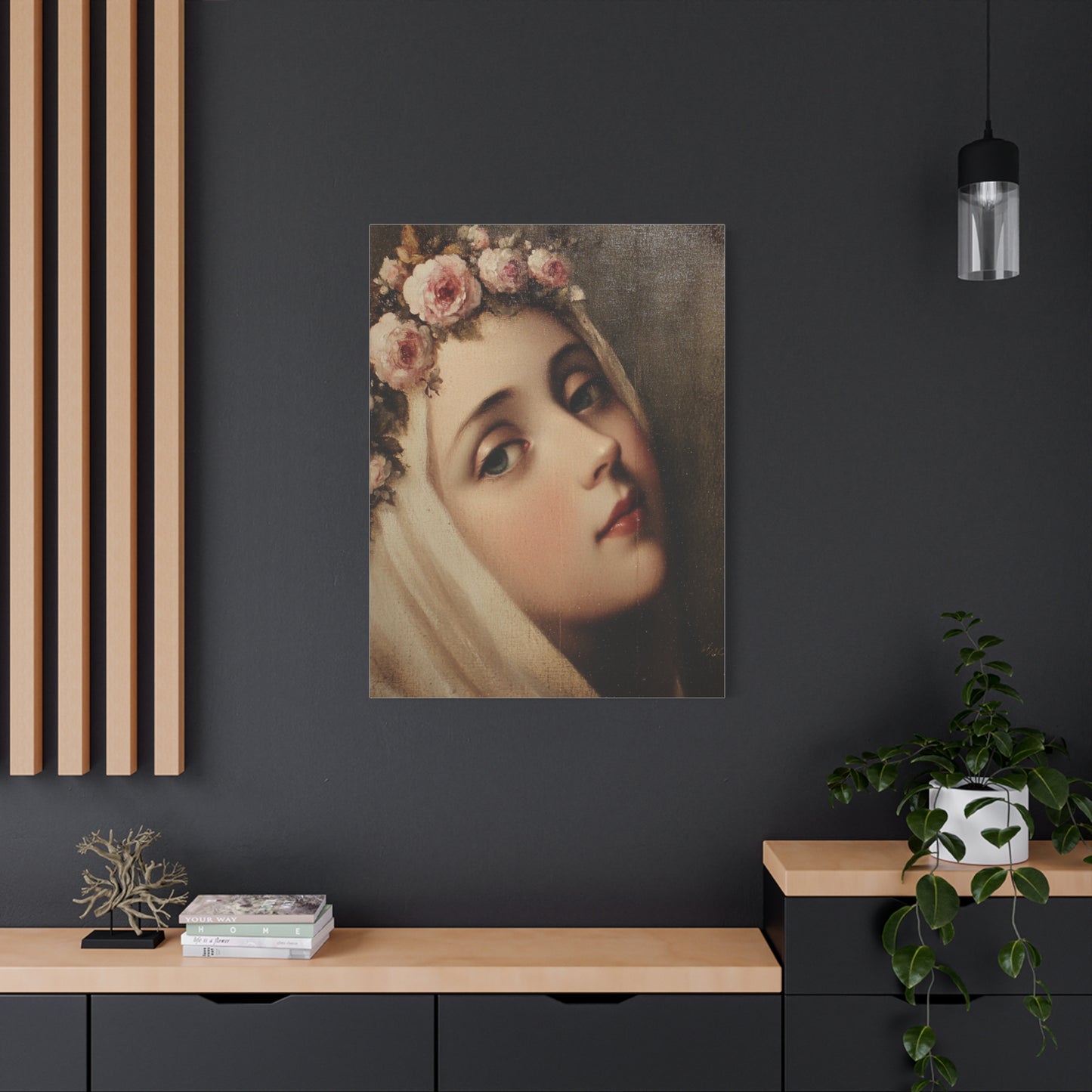 Ready To Hang - St. Rose of Lima Close Up Image Catholic Canvas Wall Art, Christian Decor