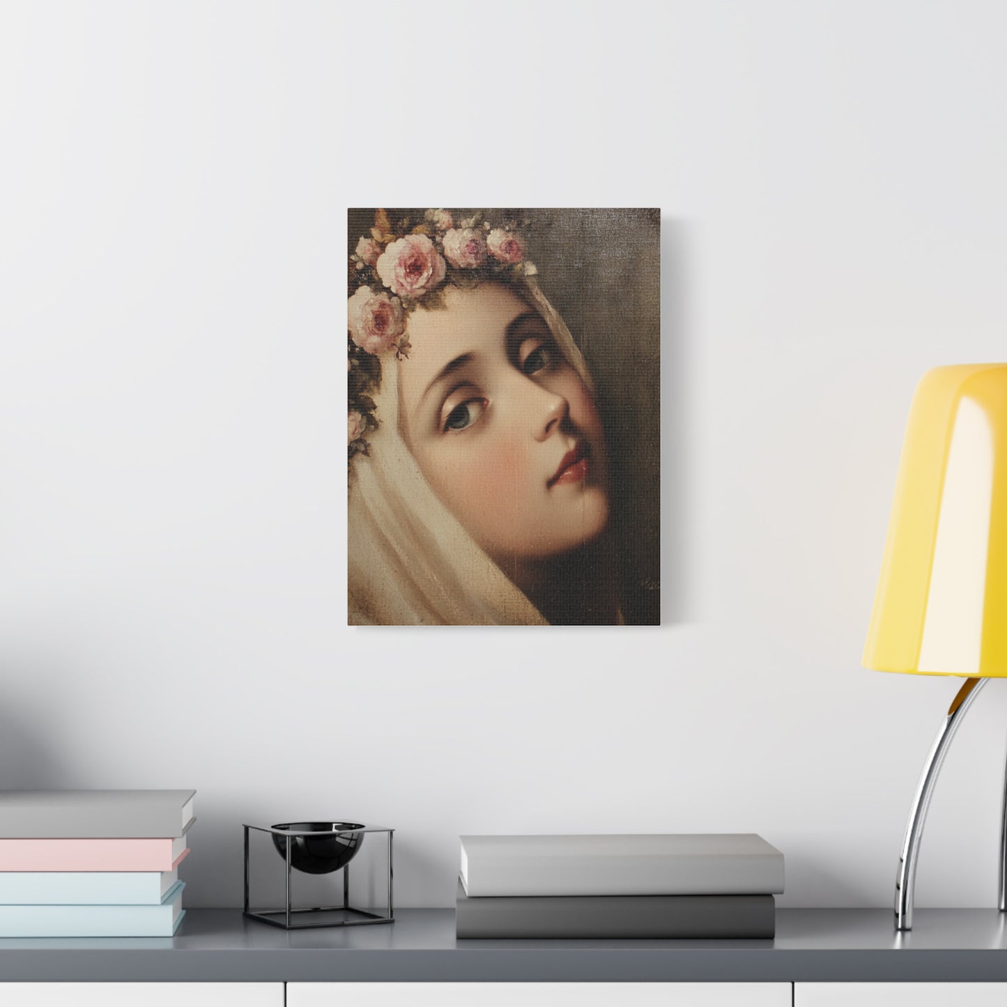 Ready To Hang - St. Rose of Lima Close Up Image Catholic Canvas Wall Art, Christian Decor