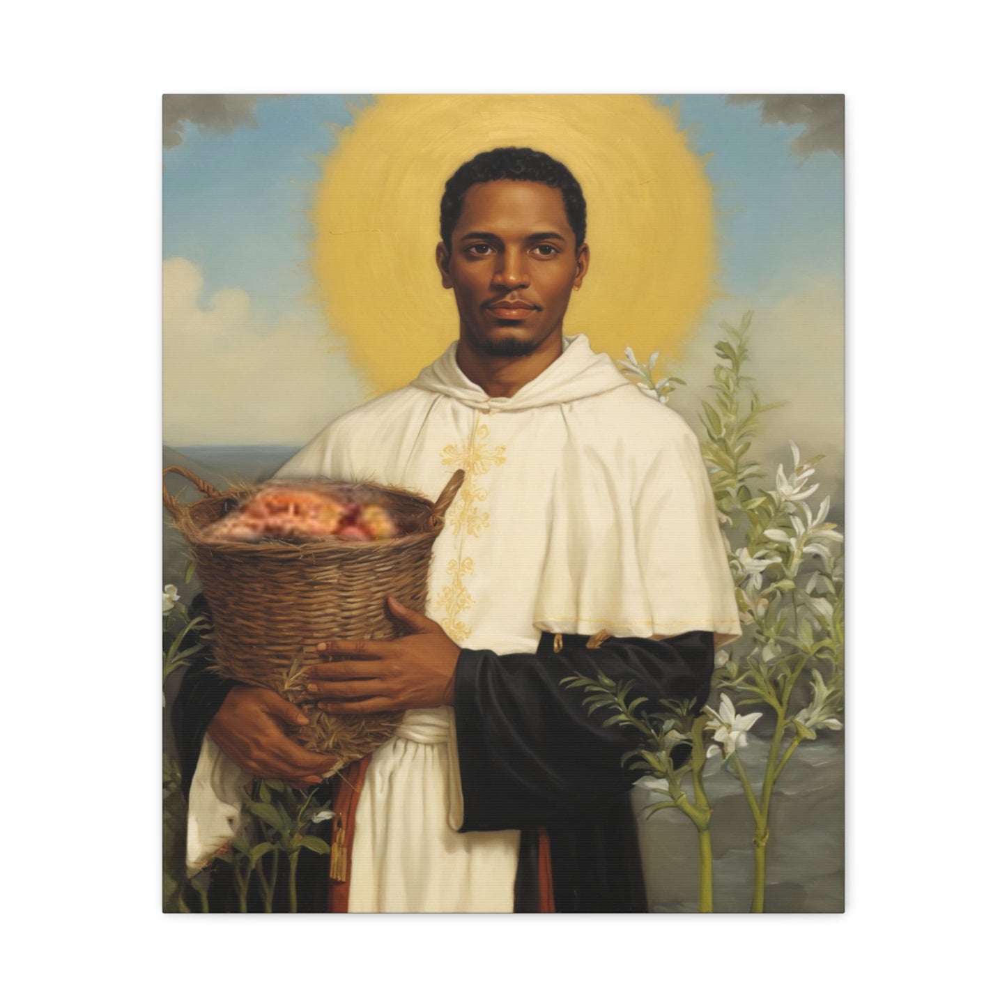 Ready To Hang - St. Martin de Porres Catholic Canvas Wall Art, Christian Decor