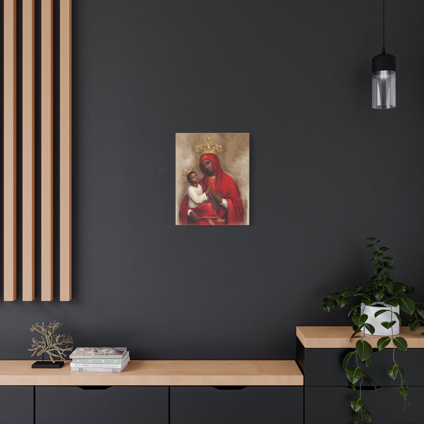 Our Lady of Chelm Mary Catholic Canvas Wall Art, Christian Decor