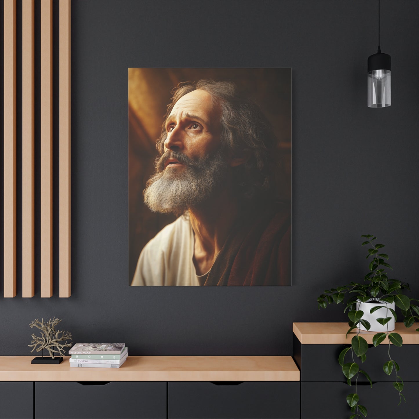 St. Matthew Apostle and Evangelist Catholic Canvas Wall Art, Christian Decor
