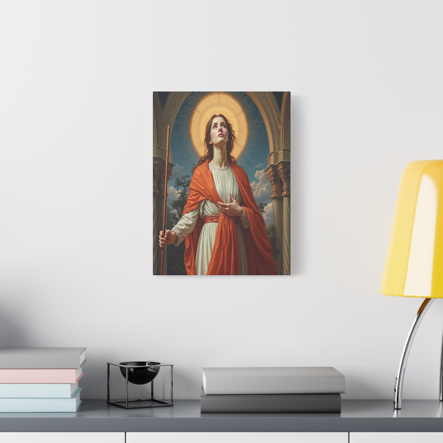 St Bibiana Canvas Print, Catholic Decor Wall, Gift Religious Christian