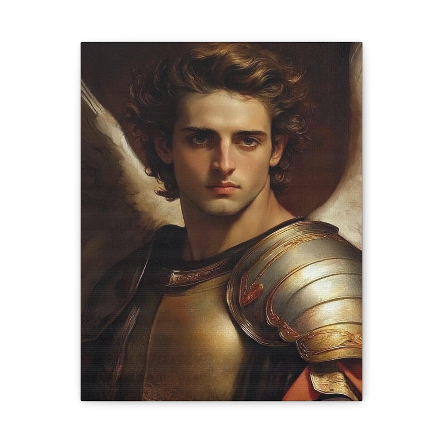 Michael the Archangel Catholic Canvas Wall Art, Christian Decor