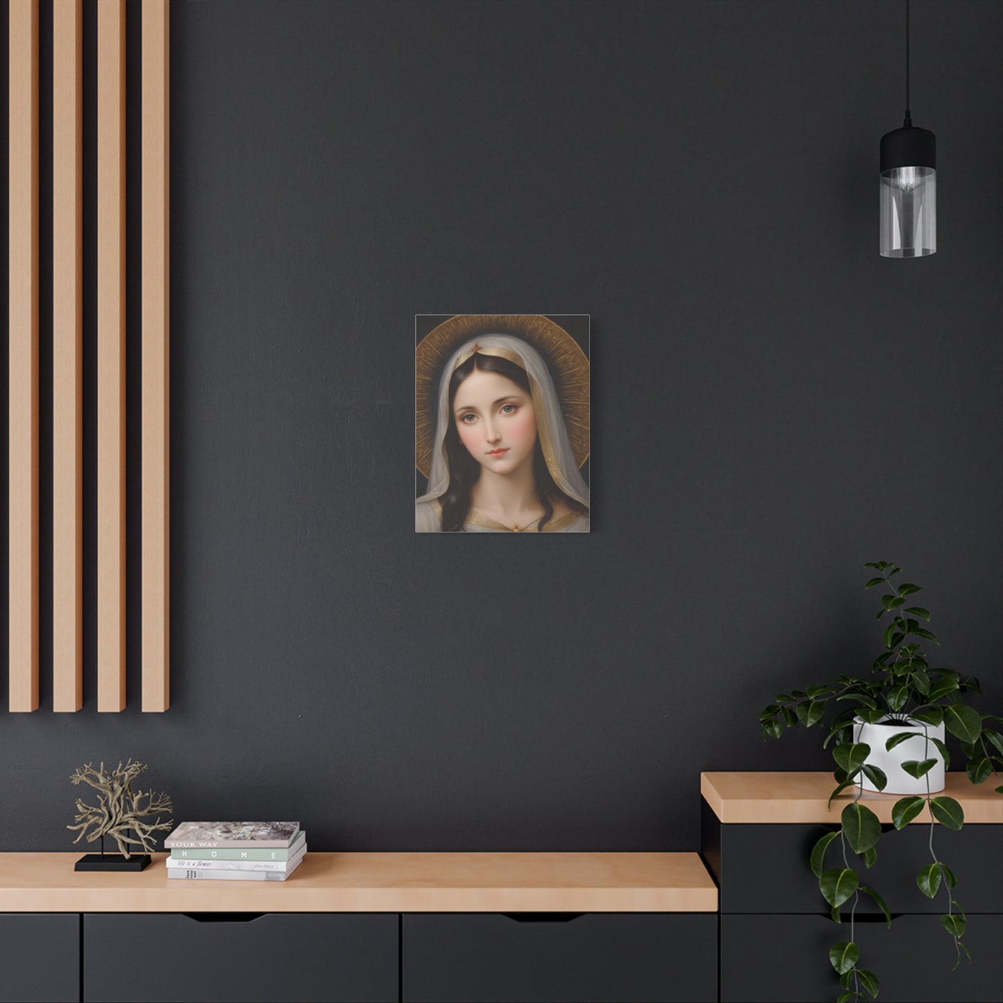 Our Blessed Lady Holy Mary Catholic Canvas Wall Art, Christian Decor