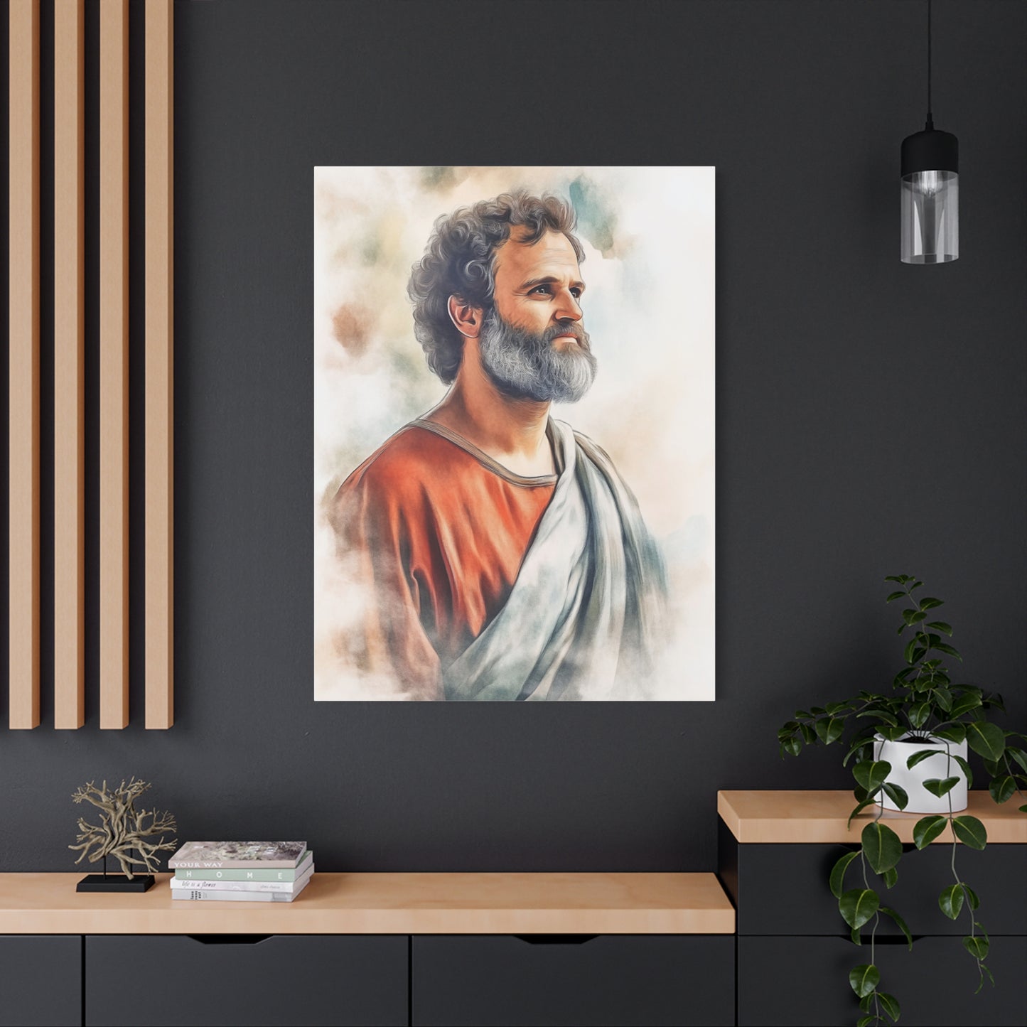 Ready to Hang - St. Paul the Apostle watercolor Catholic Canvas Wall Art, Christian Decor
