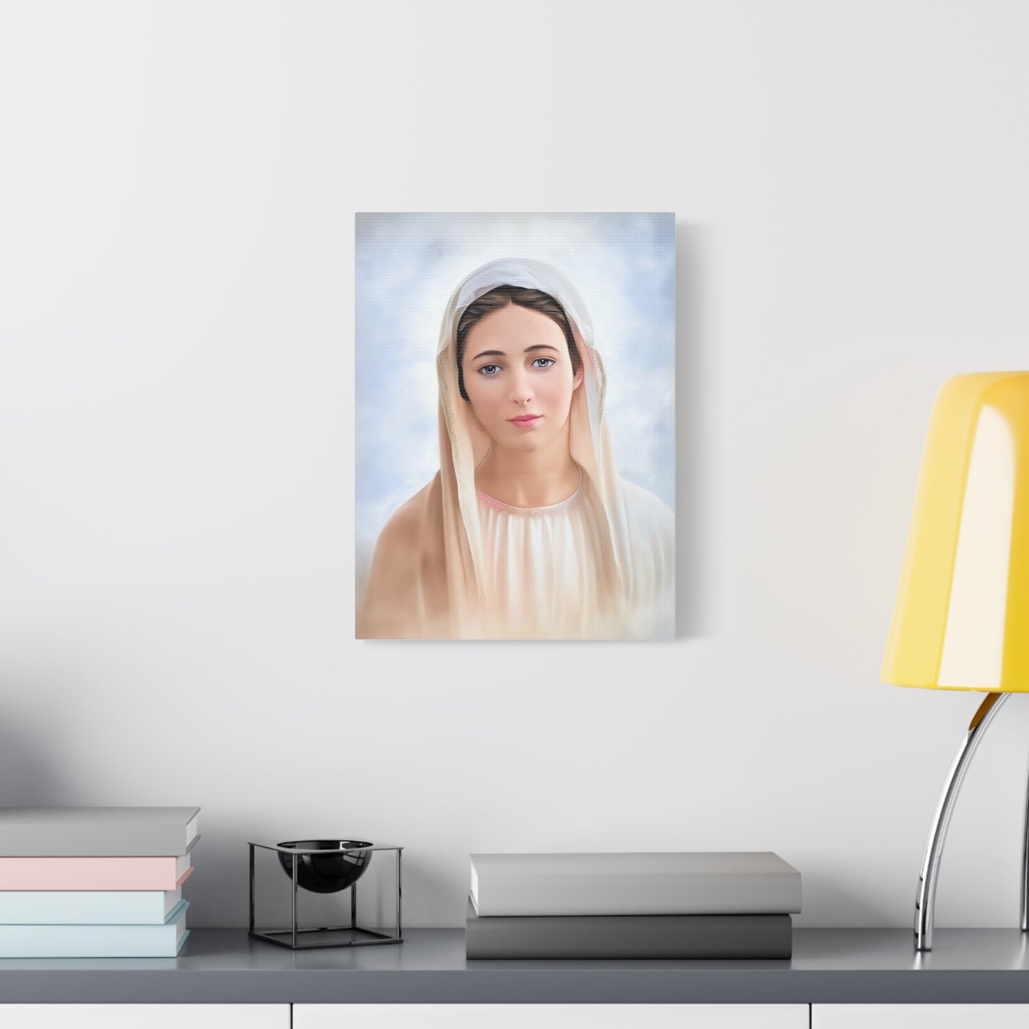 Our Lady Mary Medjugorje Catholic Canvas Wall Art, Christian Decor