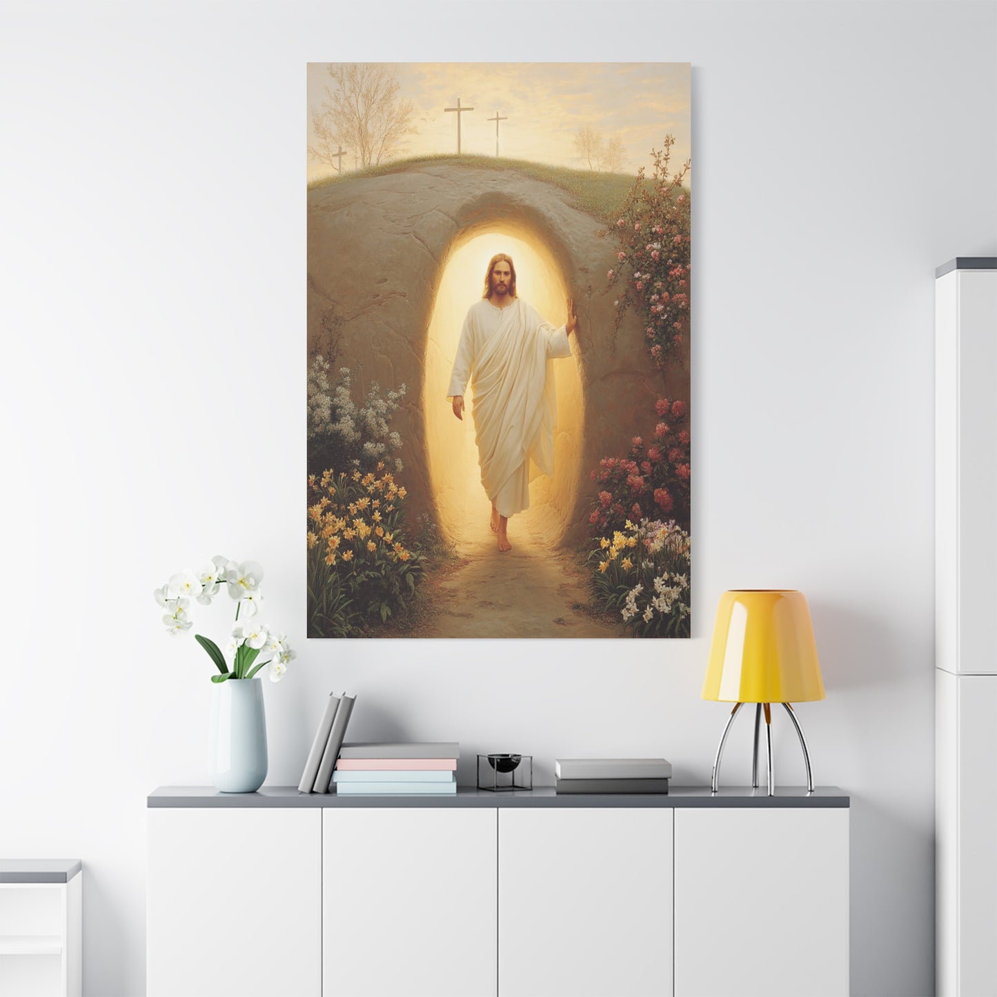 Ready To Hang - Resurrection of Jesus Catholic Canvas Wall Art, Christian Decor