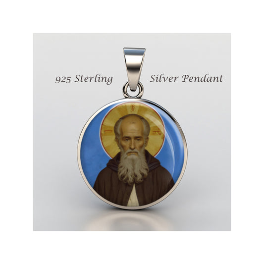 Saint Columba Of Iona Catholic sterling silver 925 Christian Medal Patron image 0