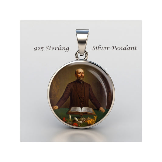 Saint Contardo Ferrini Catholic sterling silver 925 Christian Medal Patron image 0
