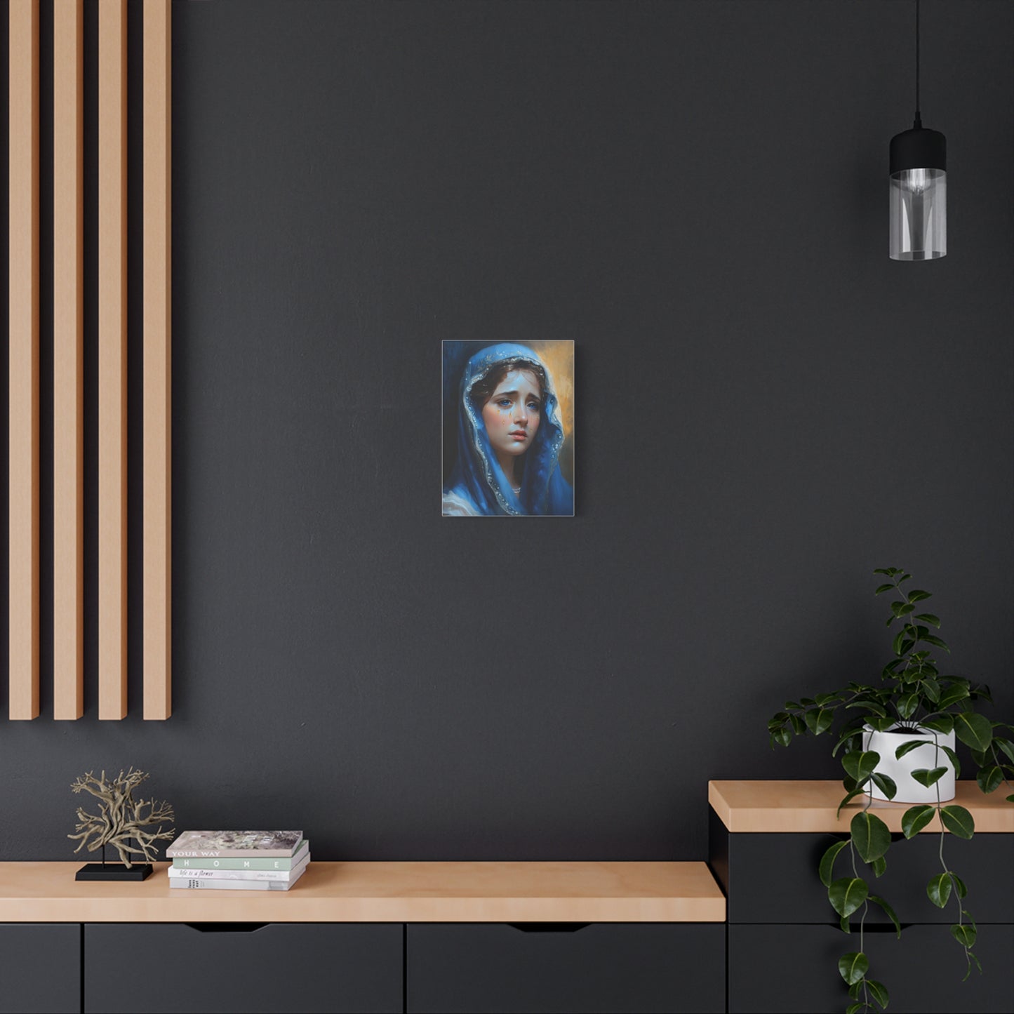Our Lady of Sorrows Catholic Art, Mother Mary Home Decor Canvas Print - Ships From USA