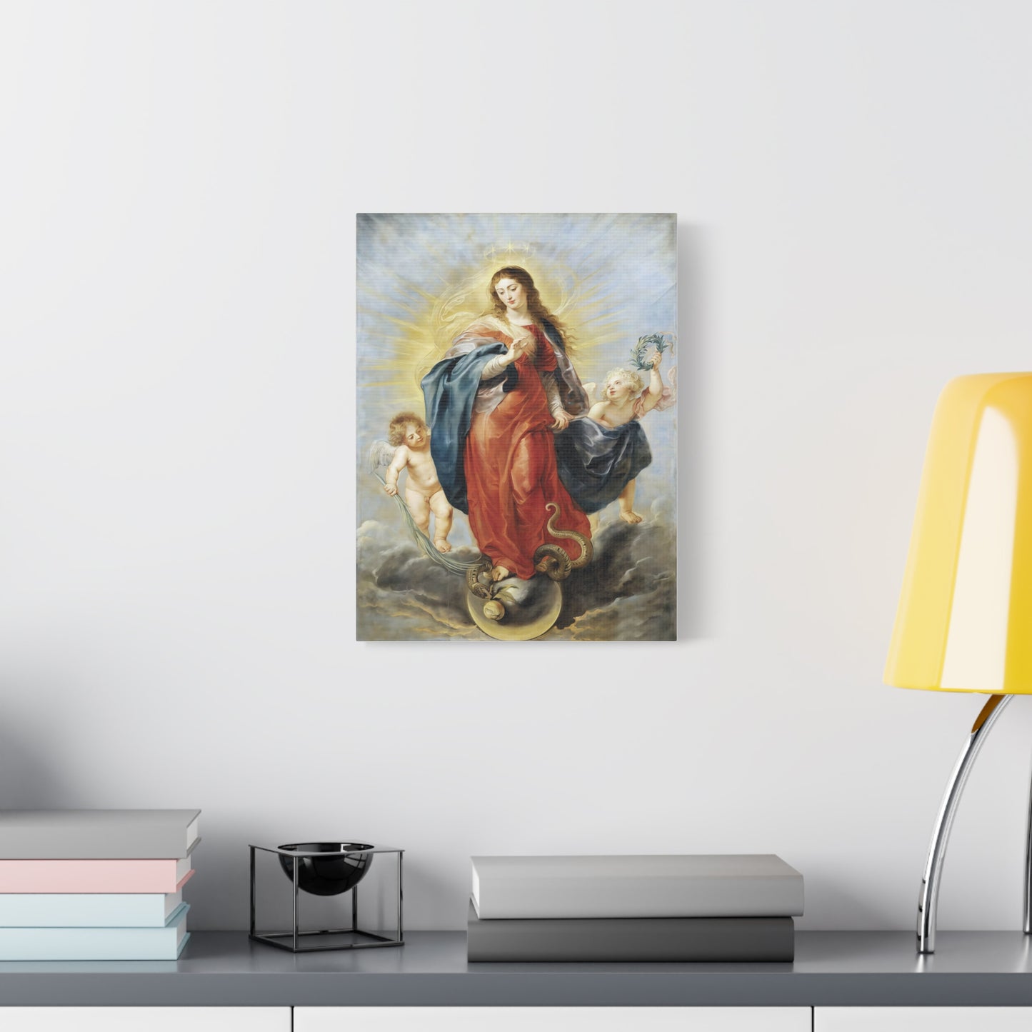 Ready To Hang - Mother Mary Immaculate Conception Catholic Canvas Wall Art, Christian Decor Our Lady