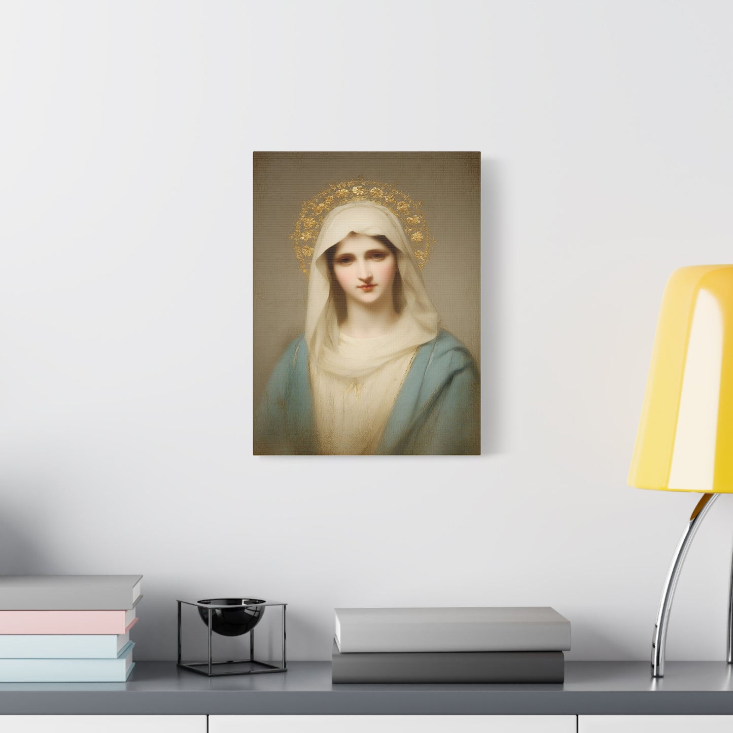 Holy Mother Mary Catholic Canvas Wall Art, Christian Decor