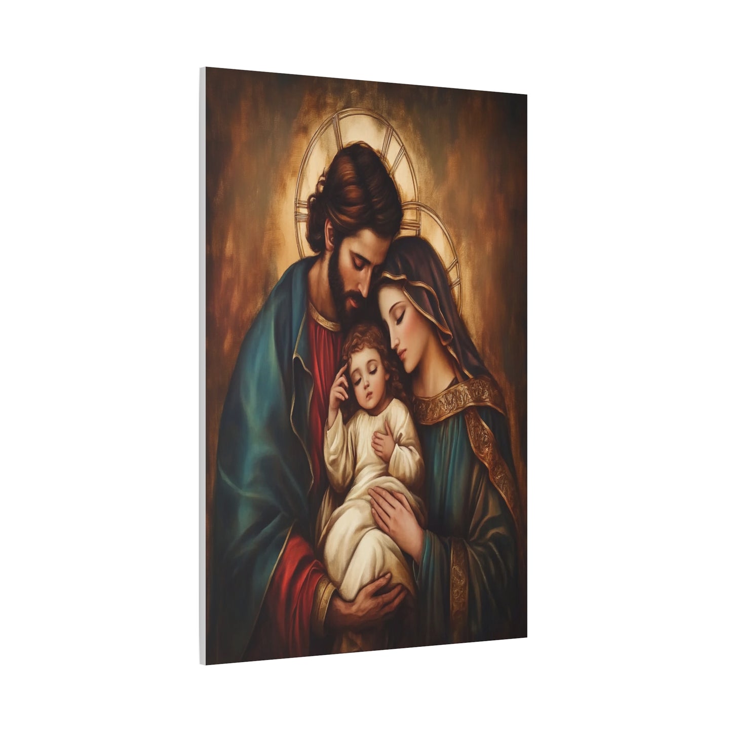 Holy Family Catholic Canvas Wall Art, Christian Decor