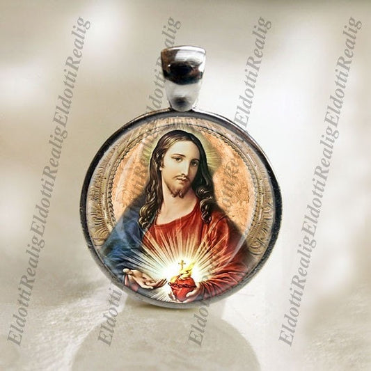 Jesus Our Lord Sacred Heart - Catholic Medal Pendant Religious Christian Jewelry