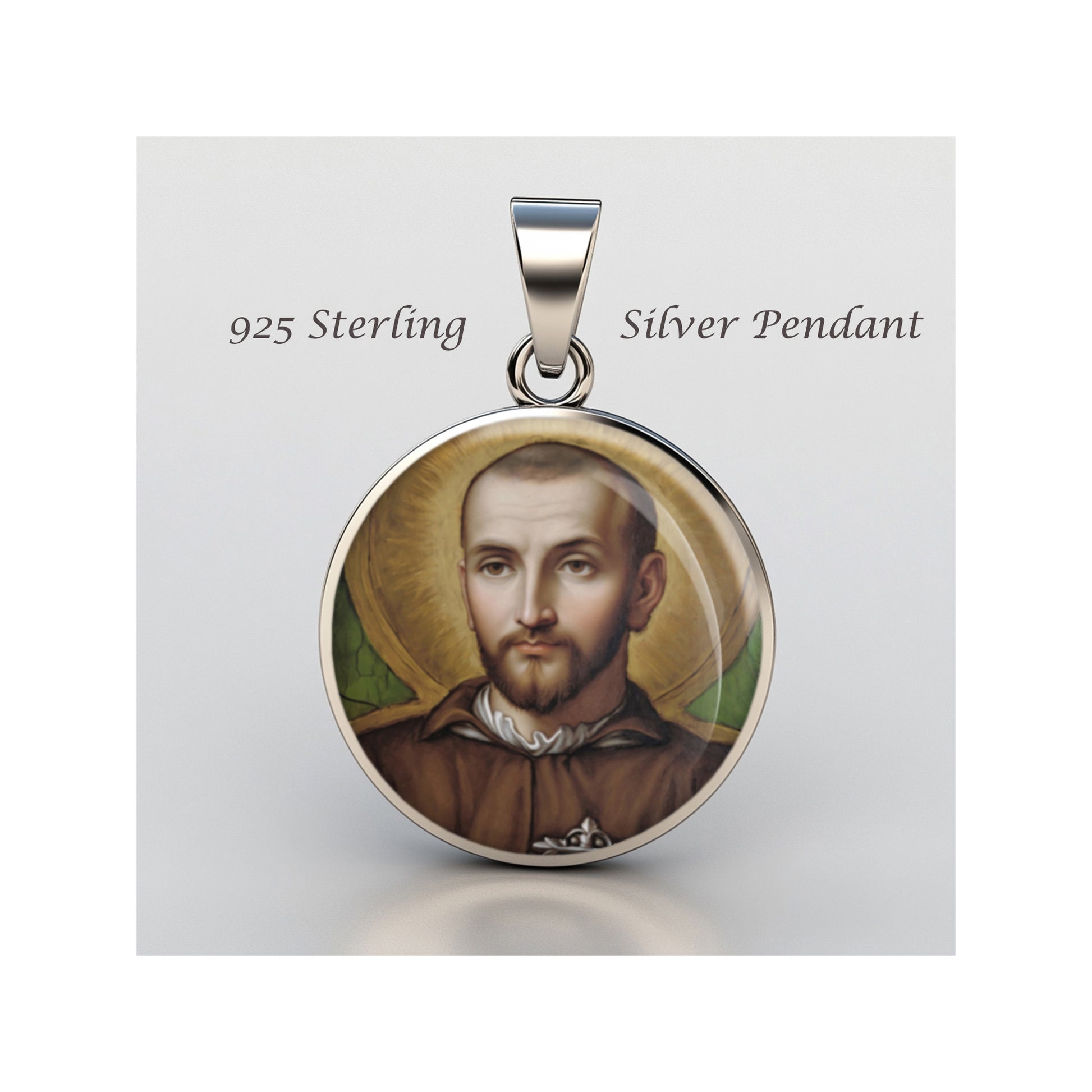 Saint Jean De Lalande Catholic sterling silver 925 Christian Medal Patron image 0