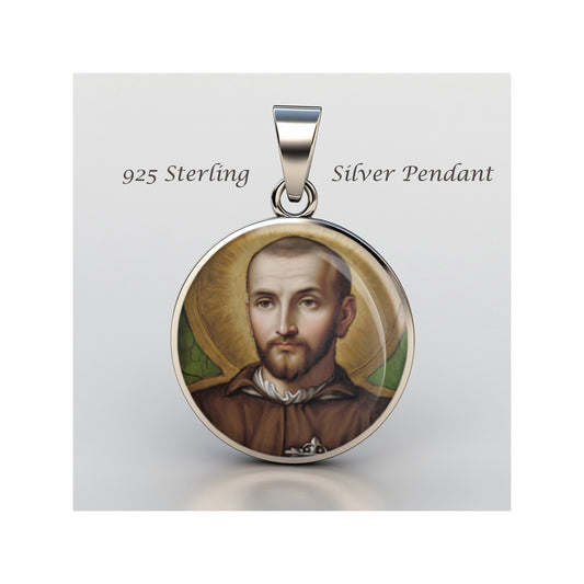 Saint Jean De Lalande Catholic sterling silver 925 Christian Medal Patron image 0