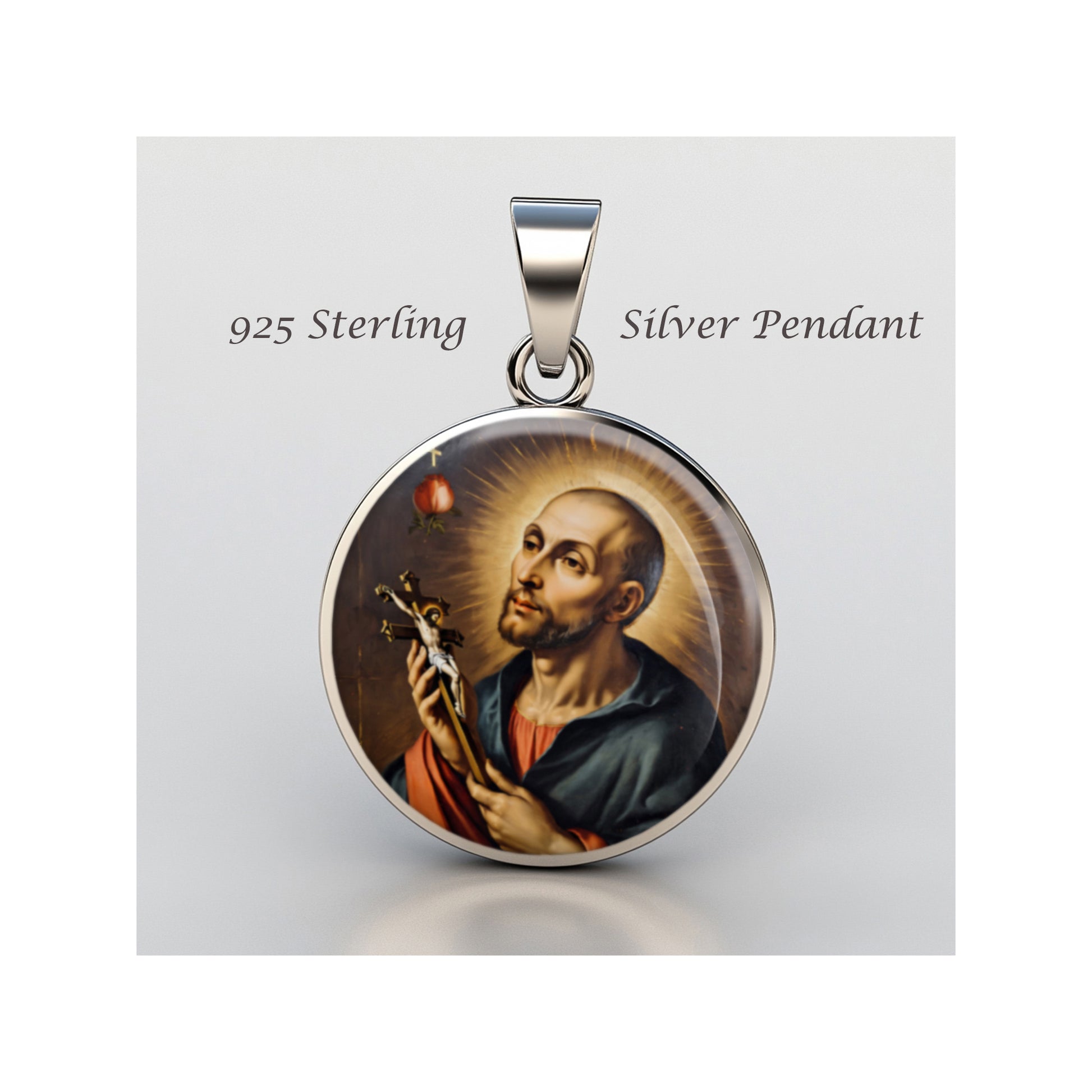 Saint Giovanni Di Dio Catholic sterling silver 925 Christian Medal Patron image 0
