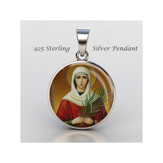 Saint Tatiana Of Rome Catholic sterling silver 925 Christian Medal Patron image 0