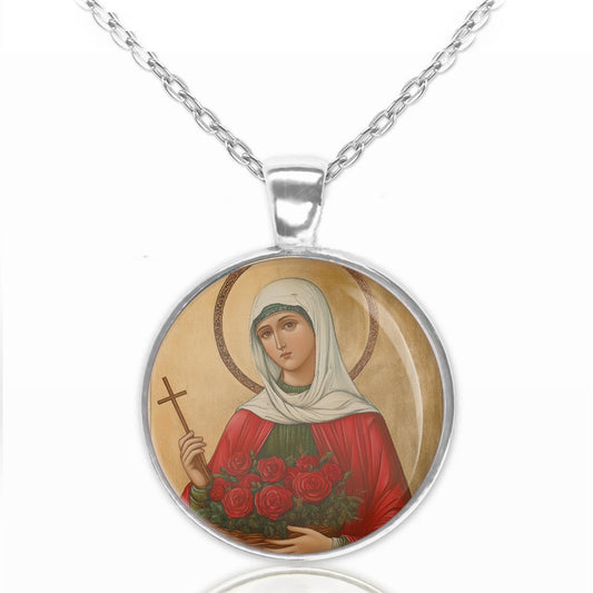 St Amata of Assisi Necklace Religious Pendant