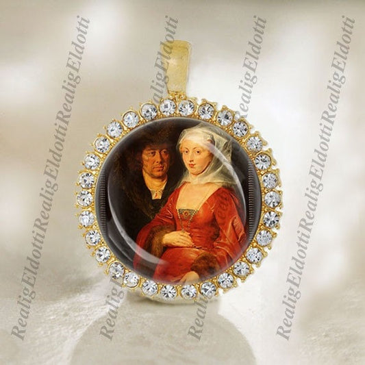 Saint Begga Religious Catholic Patron Christian Gold Medal Pendant Charm
