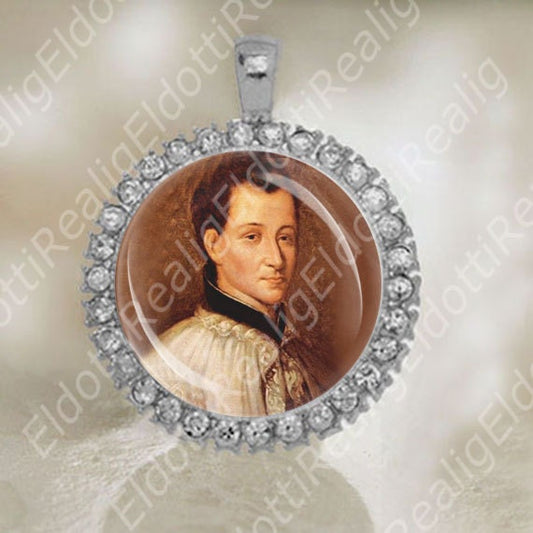 Religious Catholic Medal St. Claude de la Colombiere, Silver Tone Medal, Patron Saint Pendant, Saint Medal for Necklace