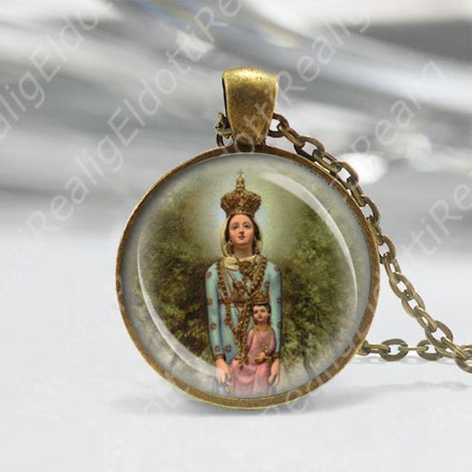 Madonna Noli Me Tollere Catholic Necklace Medal Patroness of Sorso Mary Pendant Jewelry