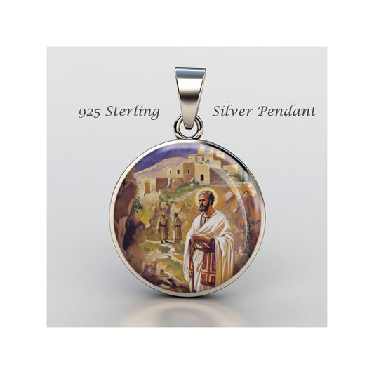Saint Lazarus Of Bethany Catholic sterling silver 925 Christian Medal Patron image 0