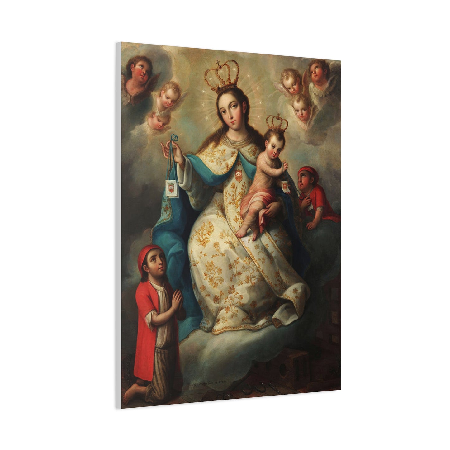 Virgin of Mercyu Catholic HQ Print on Canvas Ready To Hang - Virgin Mary Canvas