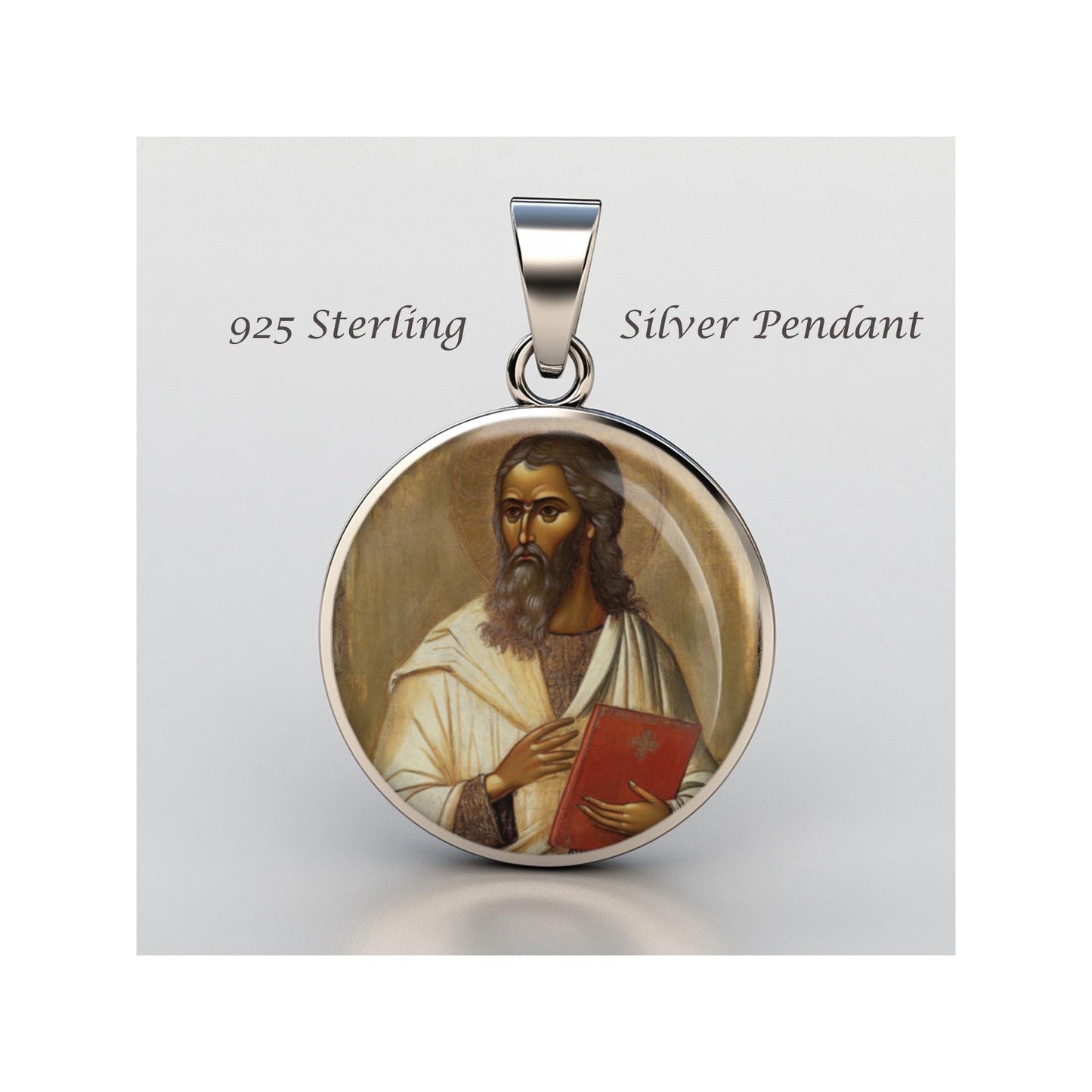 Saint Andrew The Apostle Religious Devotional sterling silver 925 Christian Medal Patron