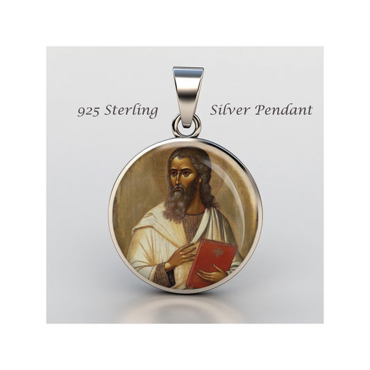 Saint Andrew The Apostle Religious Devotional sterling silver 925 Christian Medal Patron