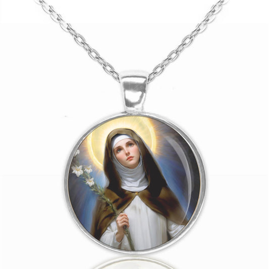Blessed Diana d'Andalo of Bologna Religious Necklace - Patron Saint Medal Pendant