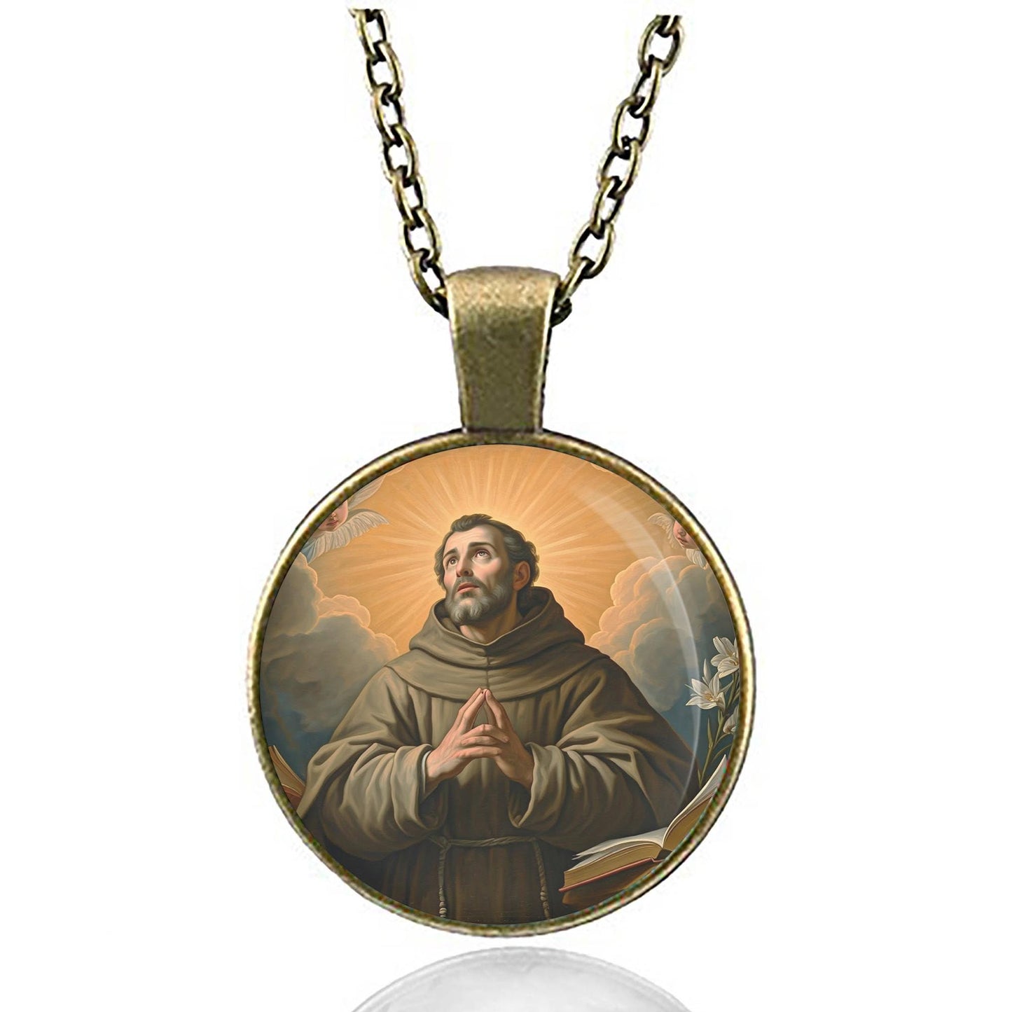 St. Francis of Assisi Necklace Medal Pendant