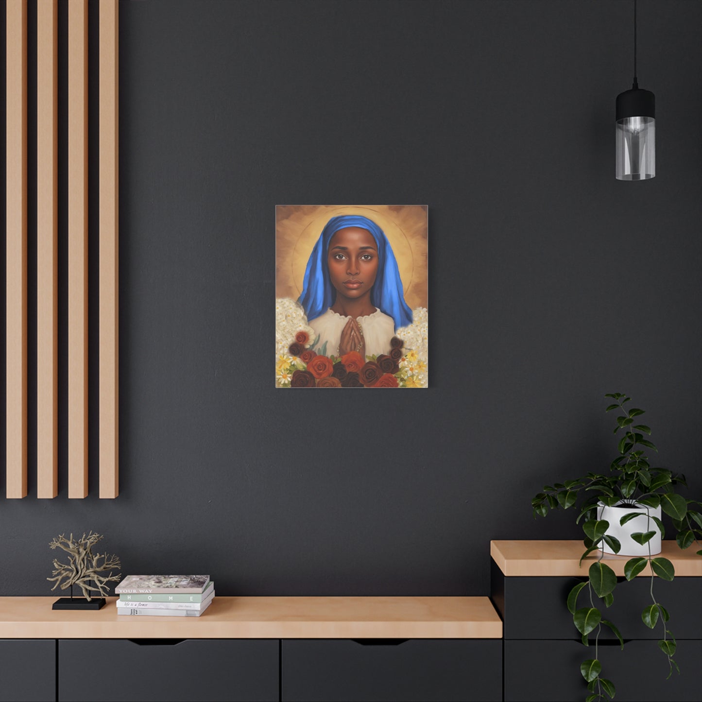 Our Lady of Kibeho Catholic Canvas Wall Art, Christian Decor