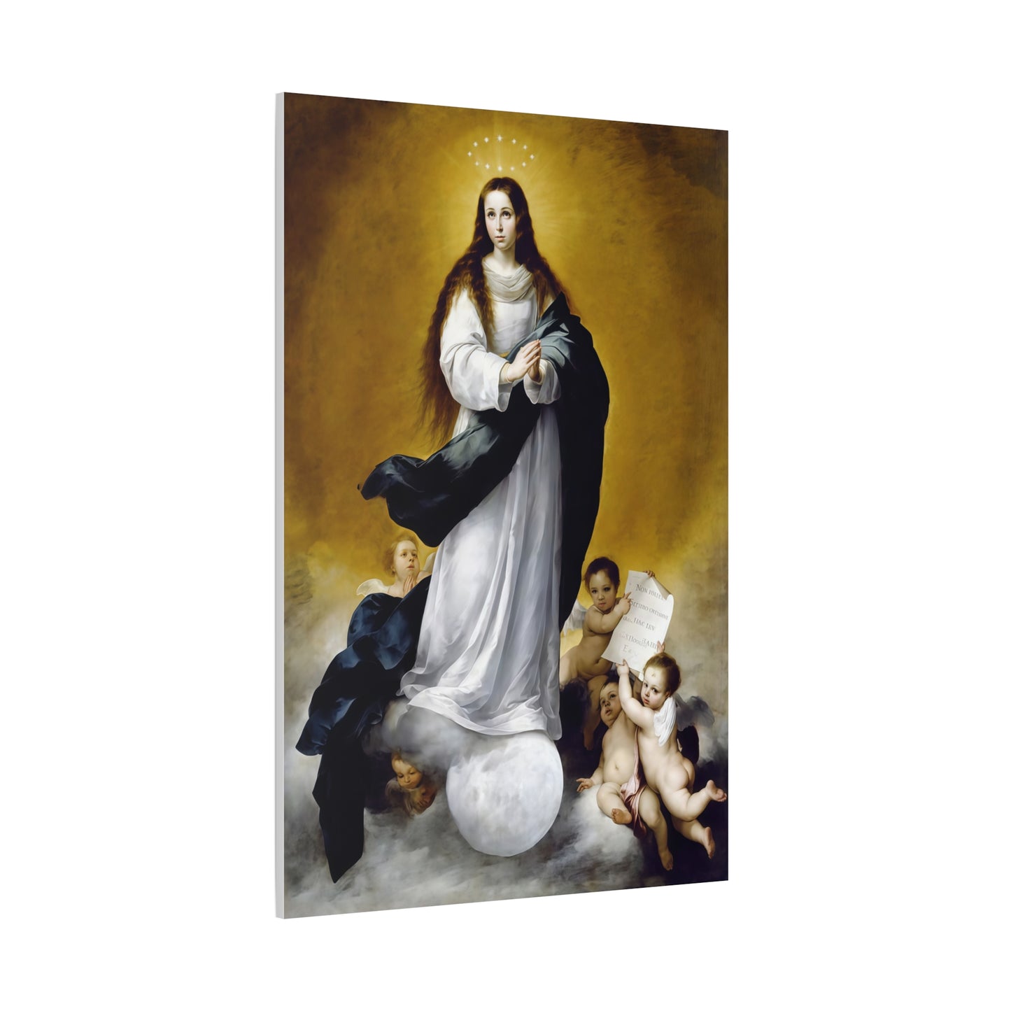 Ready To Hang - Mother Mary Immaculate Conception Catholic Canvas Wall Art, Christian Decor Ships from USA