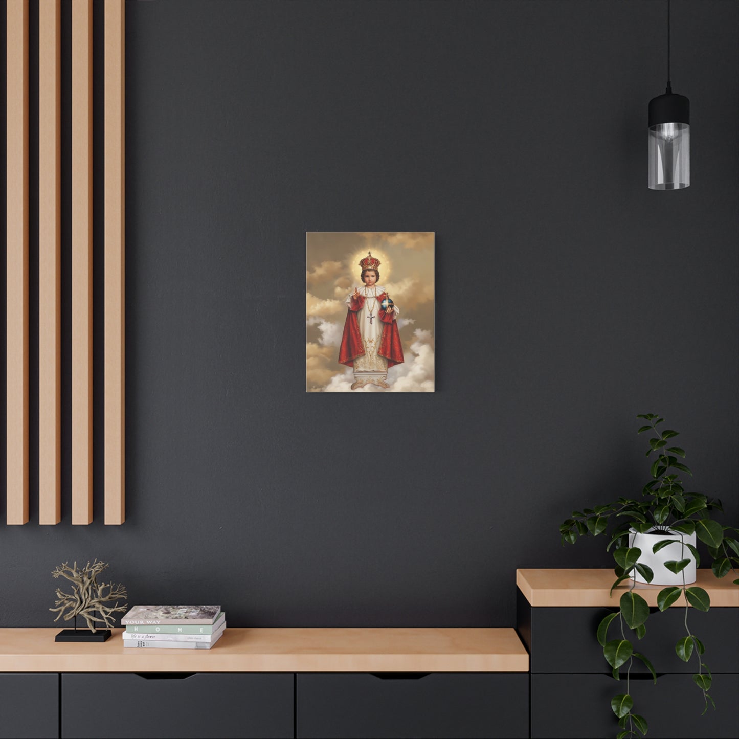 Infant Jesus of Prague Catholic Canvas Wall Art, Christian Decor