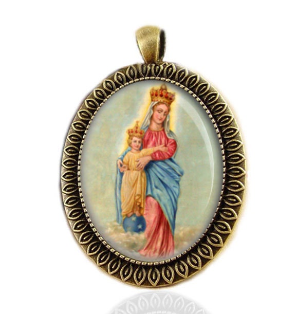 Our Lady of Victory Virgin Mary Religious Catholic Medal Pendant