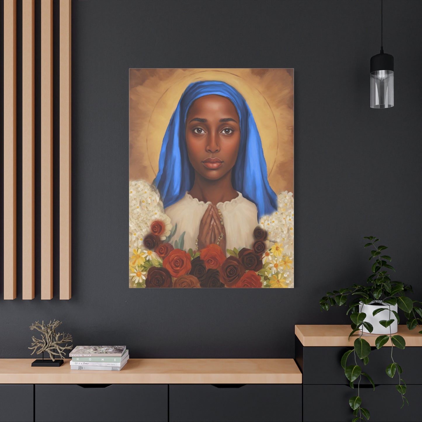 Our Lady of Kibeho Catholic Canvas Wall Art, Christian Decor