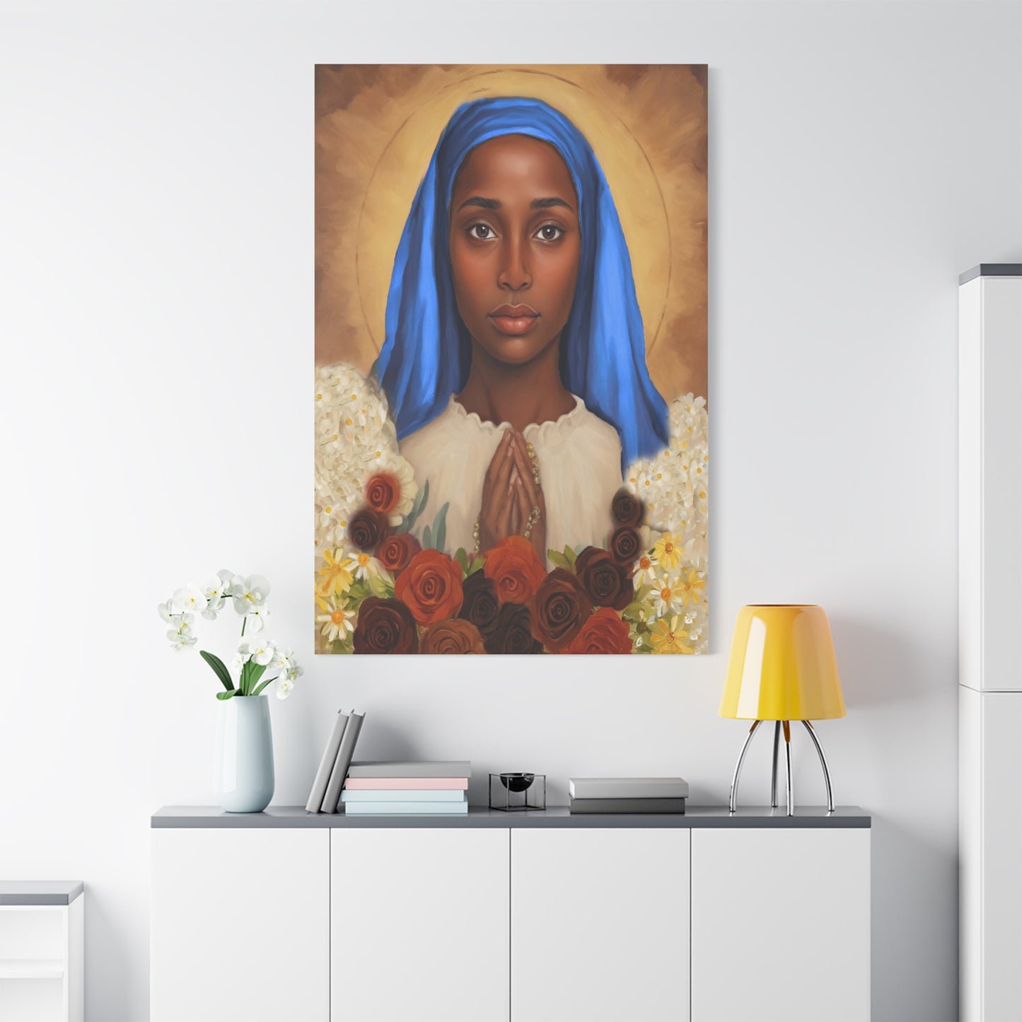 Our Lady of Kibeho Catholic Canvas Wall Art, Christian Decor